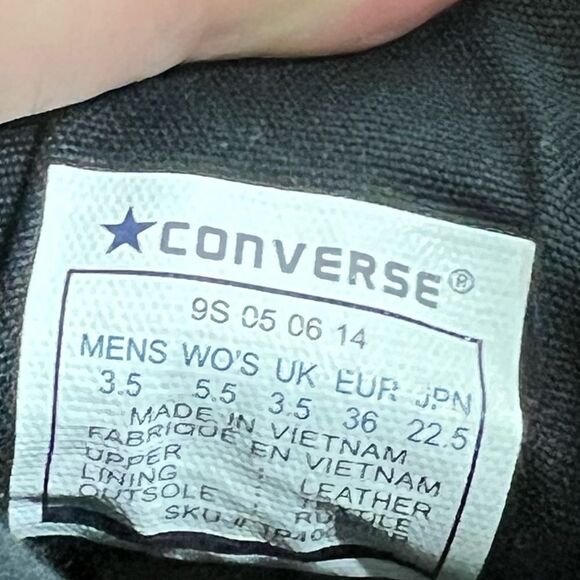 Vintage Converse Brown Leather/Suede Hi Top Sneakers Lace Up size 5,5 Y2K - Picture 10 of 10